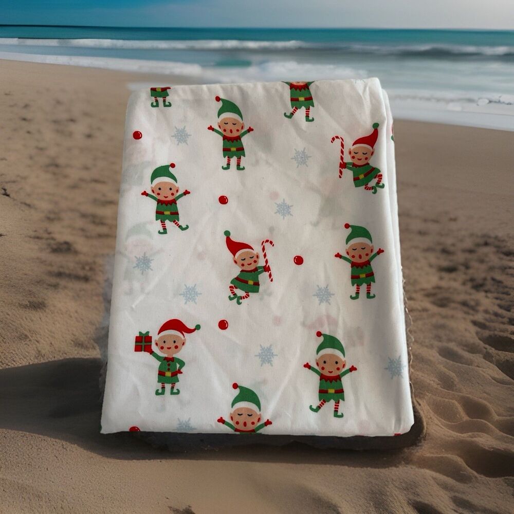 Modern Southern Home Christmas Elf Pillowcase Candycane Approx 19"x31" ONE CASE